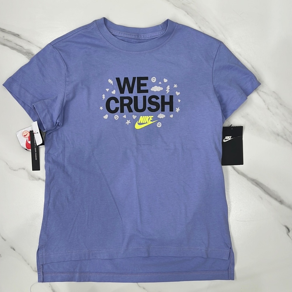 New Girls Large Nike “We Crush” Cotton Tee